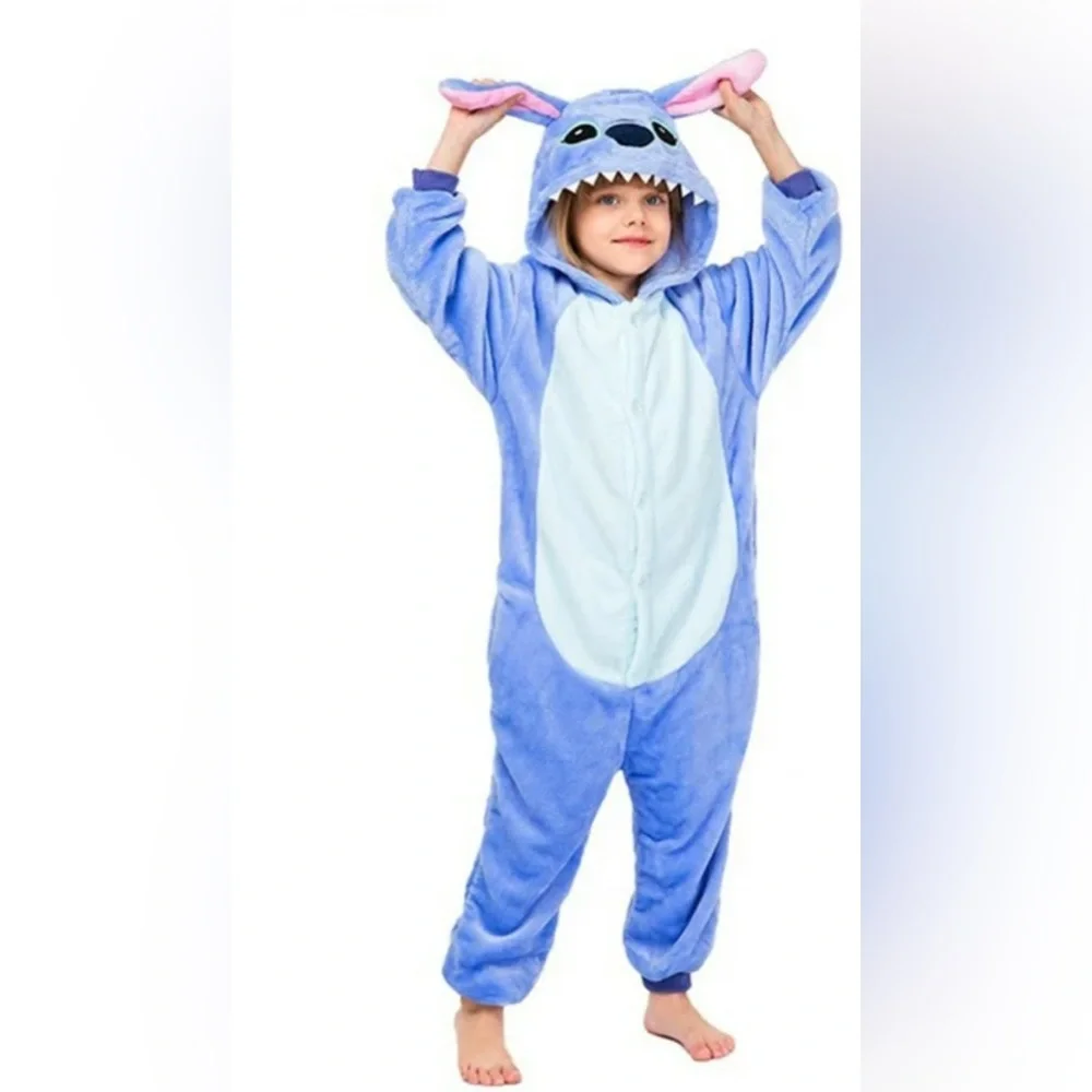 Kids Stitch Fleece Onesie with zipper back 8/10